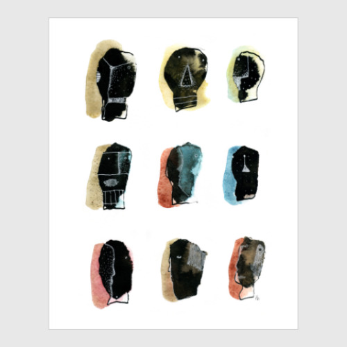 Постер с принтом Друзей забытых лица