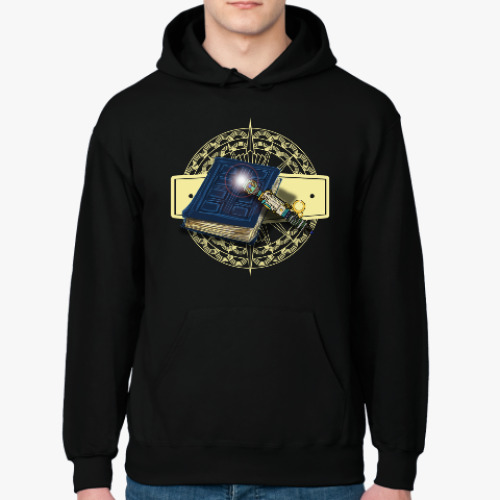 Толстовка худи с принтом Планета Библиотека