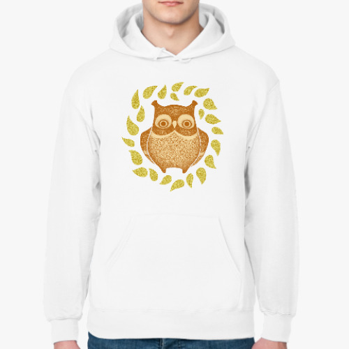 Толстовка худи с принтом Совушка