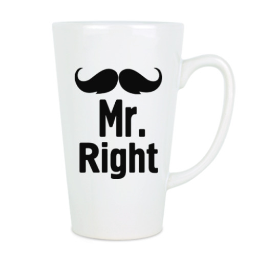 Чашка Латте с принтом Mr. Right