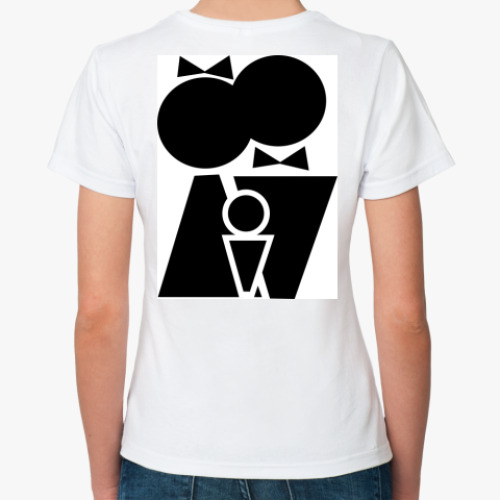 Классическая футболка с принтом М+Ж