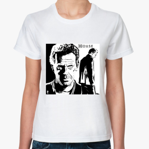 Классическая футболка с принтом  футболка