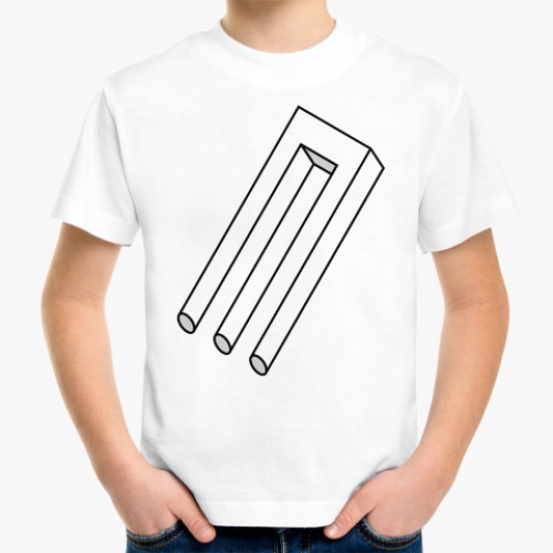 Детская футболка с принтом Невозможный трезубец