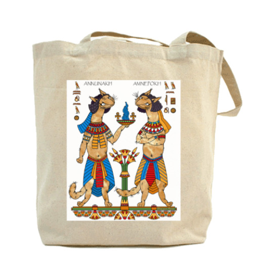 Сумка шоппер с принтом Annunakh и Amnepokh