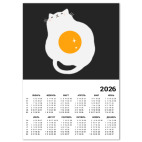 Календарь A2 2026, белый Кот-яичница