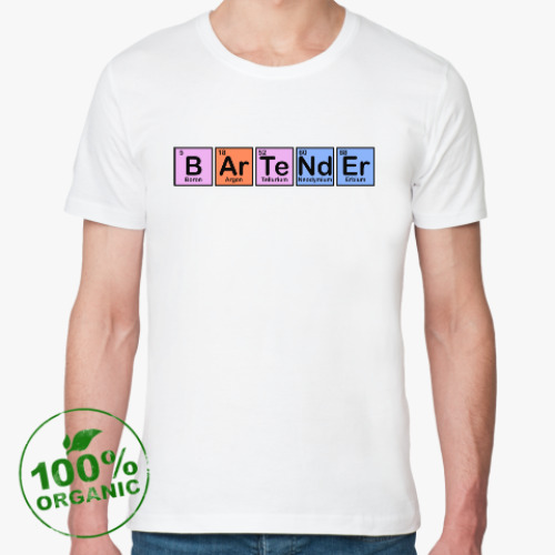 Футболка из органик-хлопка с принтом Bartender