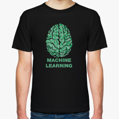Футболка с принтом MACHINE LEARNING ~ МОЗГ