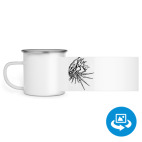 Кружка металлическая белая (круговая запечатка)