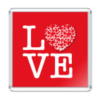 Магнит 6.5 x 6.5 см LOVE (Сердце)
