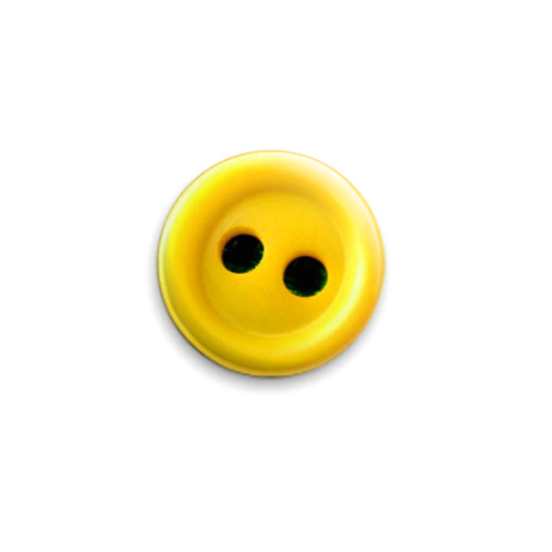 Значок 25мм с принтом Жёлтая пуговка