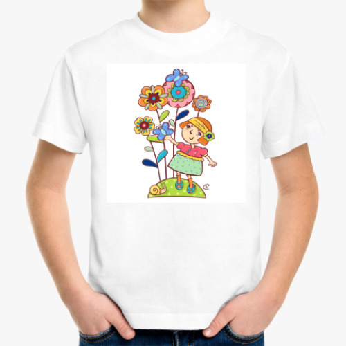 Детская футболка с принтом бабочки