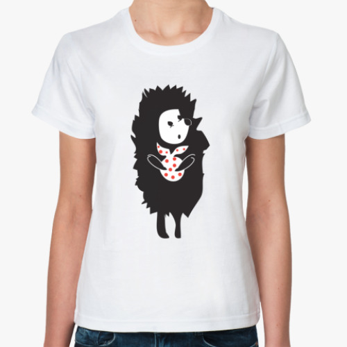 Классическая футболка с принтом ёжик