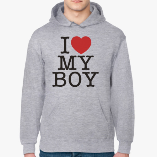 Толстовка худи с принтом I love my boy