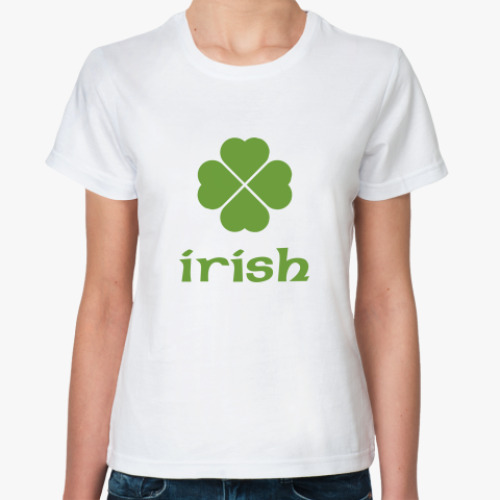 Классическая футболка с принтом Irish