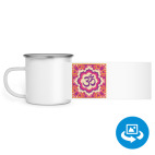 Кружка металлическая белая (круговая запечатка)