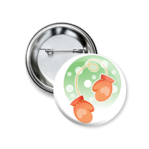 Значок 37мм с принтом Варежка