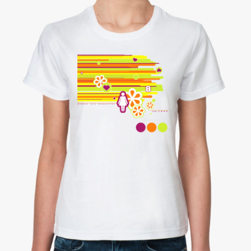 Классическая футболка с принтом Beauty 8 марта