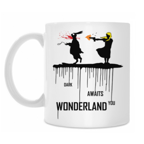 Кружка с принтом Dark Wonderland