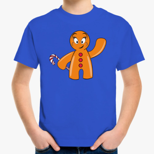 Детская футболка с принтом Пряничный человечек