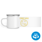 Кружка металлическая белая (круговая запечатка)