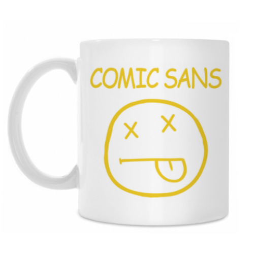 Кружка с принтом COMIC SANS