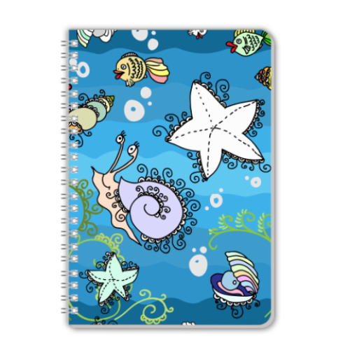 Тетрадь с принтом Море!