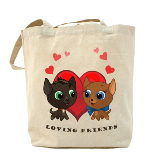 Сумка шоппер с принтом  Друзья