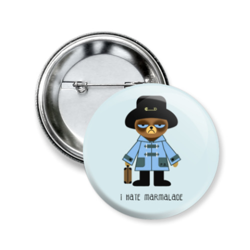 Значок 50мм с принтом Grumpy Paddington