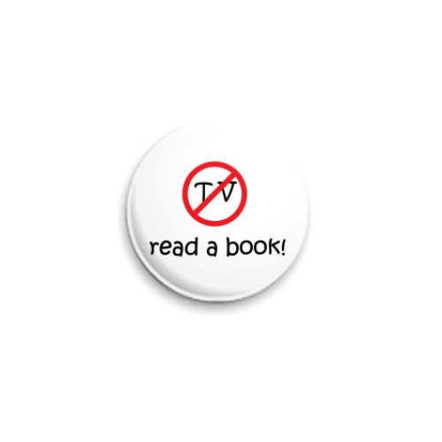 Значок 25мм с принтом  'Read a book'
