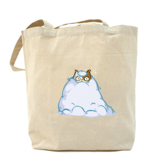 Сумка шоппер с принтом Снегокот — Пятничный Котик №40