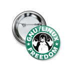 Значок 37 мм GNU/Linux FREEDOM