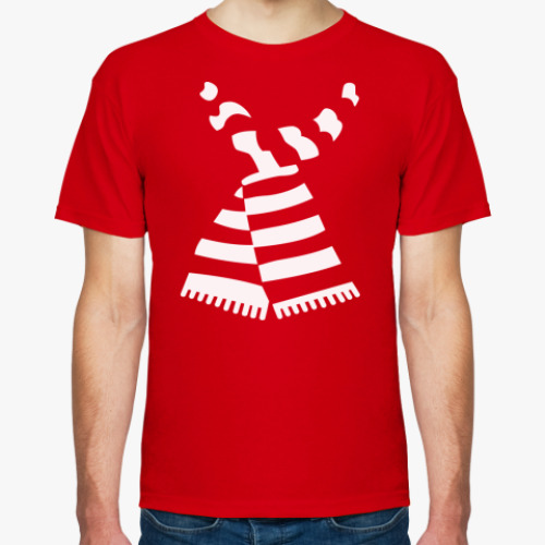 Футболка с принтом Шарф красный