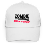 Кепка / бейсболка, белая (печать) Zombie