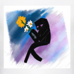 Эндермен с цветами