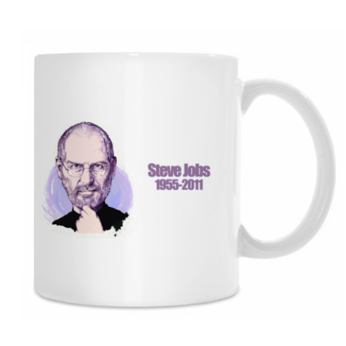 Кружка с принтом Steve Jobs