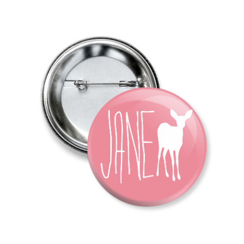 Значок 37мм с принтом JANE DOE