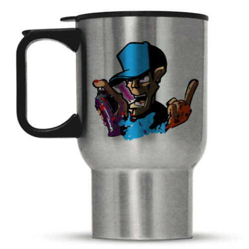 Кружка-термос с принтом Люблю рисовать