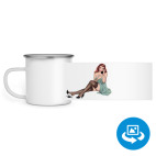 Кружка металлическая белая (круговая запечатка)