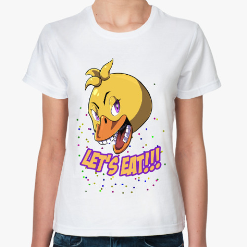 Классическая футболка с принтом Пять ночей у Фредди