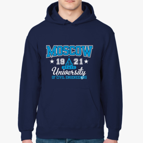 Толстовка худи с принтом Кенгурушка с символикой МГСУ