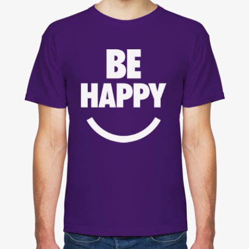 Футболка с принтом Be Happy