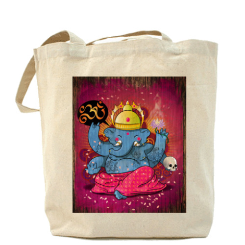 Сумка шоппер с принтом Ганеша