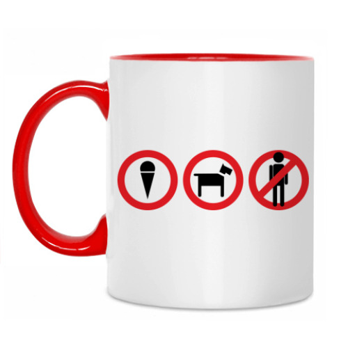 Кружка с принтом Запрещено