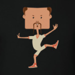 Смешной нарисованный каратист