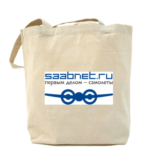Сумка шоппер с принтом SAABNET