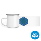 Кружка металлическая белая (круговая запечатка)