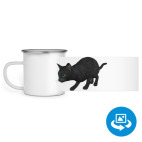 Кружка металлическая белая (круговая запечатка)