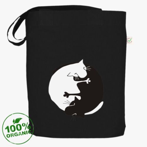 Сумка шоппер с принтом Инь-Ян
