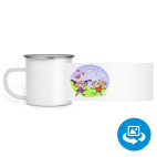 Кружка металлическая белая (круговая запечатка)