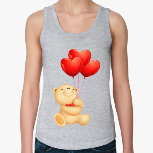 Женская майка с принтом Мишка Тедди